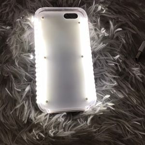 Rose gold led light phone case